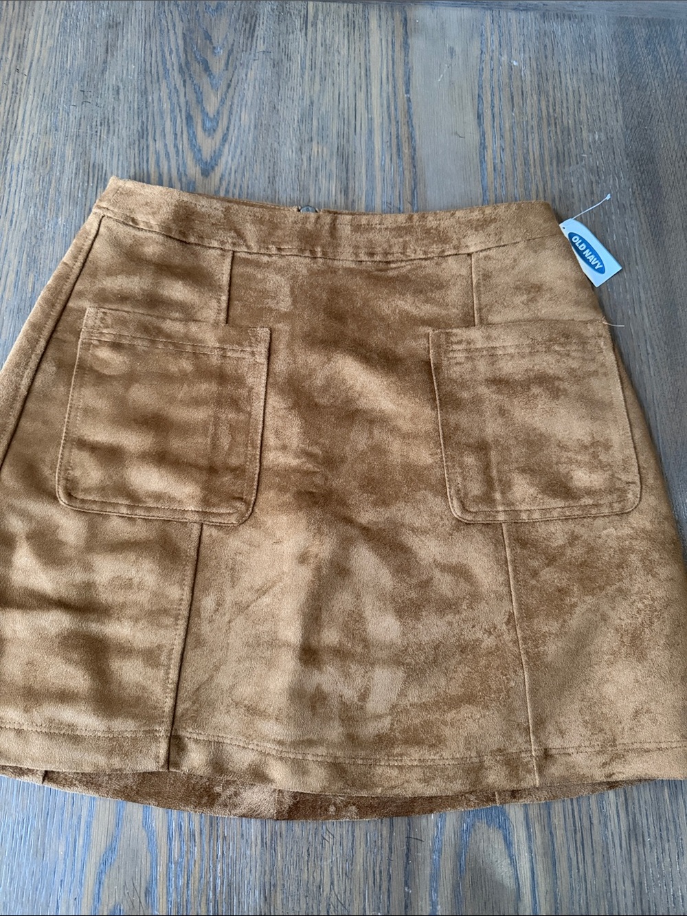 NWT Old Navy Suede-Look Mini Skirt in Camel